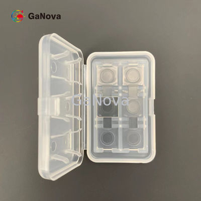 10*10,5mm2 C-Face Fe-Doped SI-Type Free-Standing GaN Single Crystal Substrate Macro Defect Densità 0cm−2 TTV ≤ 10 μm Resistenza 106 Ω·Cm Dispositivi RF Wafer