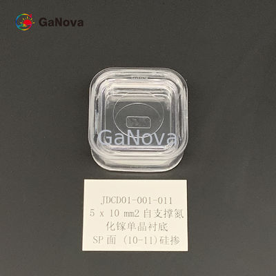 5x10mm2 SP-Face 10-11 Substrato monocristallino GaN di tipo N indipendente non dopato con TTV ≤ 10μm Resistenza 0,05 Ω·cm